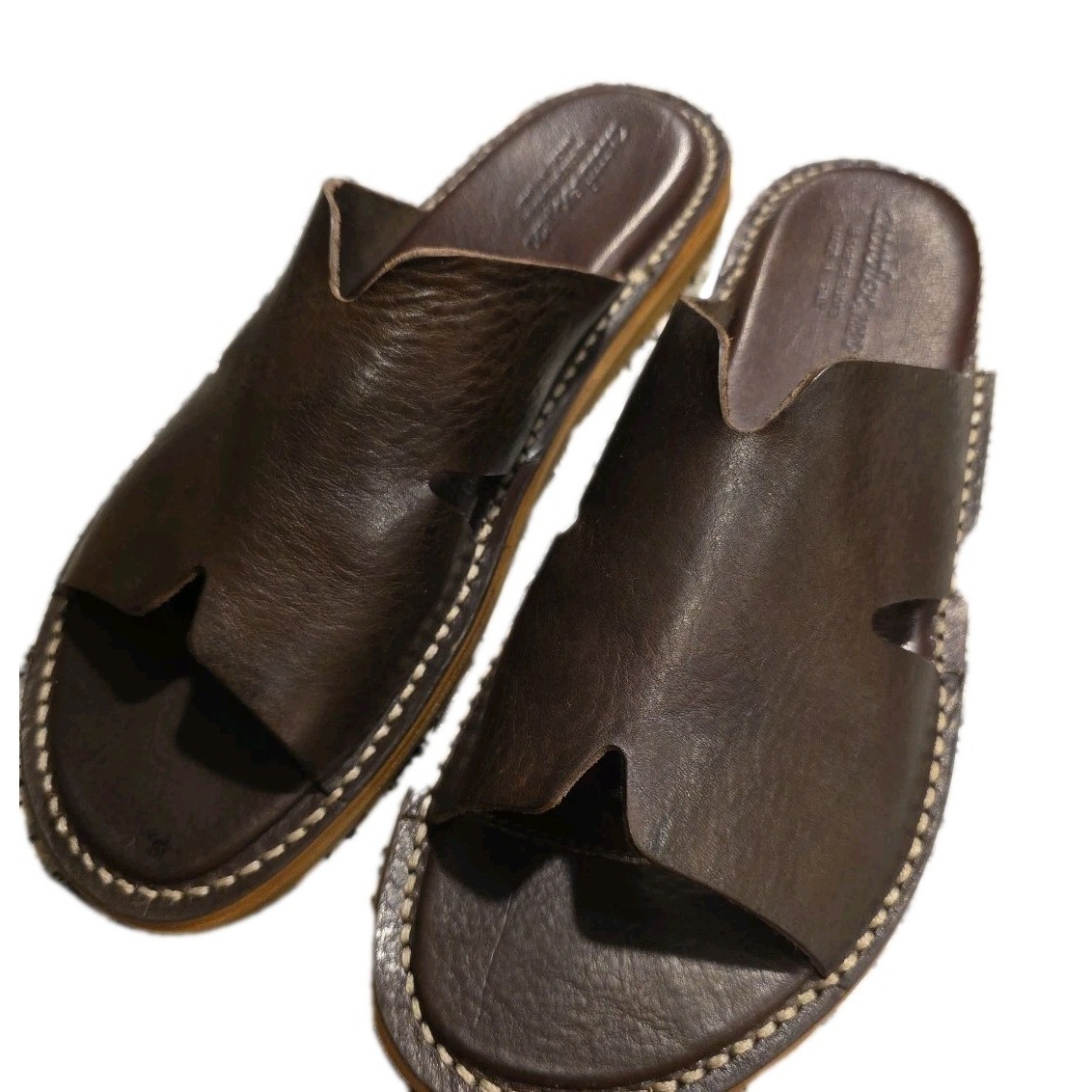 Nice Astorflex Haichflex Brown Leather Sandals Size 44 Made In Italy Vera Pelle